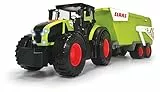 Dickie Toys CLAAS Traktor mit Anhänger (64 cm) - Traktor Spielzeug ab 3 Jahren mit Freilauf, Licht & Sound, Kippfunktion & Heckklappe - Bauernhof Spielzeug für Kinder, inkl. Batterien - 203739004