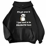 hoodie damen schwarz Hoodie Sweatshirts Herbst Casual Kapuzenjacke Sport LäSsige Strickjacke Reissverschluss Elegant Sweaterjacke LäSsig üBergangsmantel Tops Langarmshirt weiße sweatjacke damen