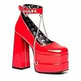 LAMODA Damen Sweetheart Court Shoe, Red Patent, 40 EU