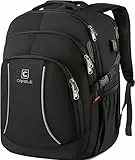 Cafele Laptop Rucksack 17,3'' Business Rucksack Schulrucksack Großer Wasserdicht Taschen Reise Backpack Daypack Mit USB und RFID-Taschen für Herren/College/Männer/Frauen Schwarz MEHRWEG