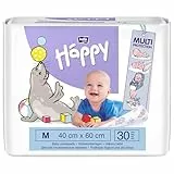 bella baby Happy Wickelunterlagen 40x60 cm ideal für unterwegs (2x30 Stück)
