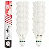 Philonext Badminton Federn, Goose Federn, Stall und langlebig, Sport, Training, Badminton-Bälle, für Indoor-Spiel im Freien, Lenkräder, Sport, Ausbildung, Badminton