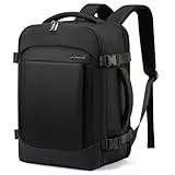 LOVEVOOK Handgepäck Rucksack 40x20x25 für Ryanair, 20L Klein Reiserucksack Flugzeug, 14 Zoll Laptop Rucksack Herren Damen, Travel Backpack Carry On Luggage mit Nass- und Trockenfach, Schwarz