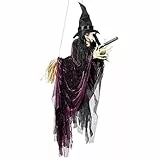 Boland 73091 - Fliegende Hexe, 65 cm, Hängedeko für Halloween, Party Deko, Horror Deko für Karneval und Mottoparty