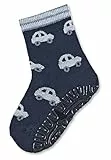 Sterntaler Fli Fli AIR Autos - Jungen Fliesen Flitzer mit Motiv Autos - Stoppersocken Baby mit Innenfrottee im Sohlenbereich- Baby und Kinder Strümpfe mit Anti-Rutsch-Sohle, marine, Größe 24