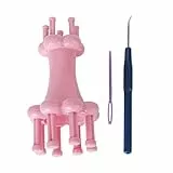 ULTNICE Strick Rahmen Runde Knitting Loom Strickring Set für Anfänger DIY Schals Riemen Stricken (Rosa)