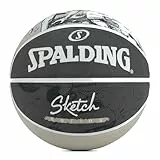 Spalding Sketch Jump Ball 84382Z, Unisex basketballs, Black, 7 EU