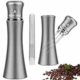 AronYada Wdt Tool Espresso Nadel,8 X 0.4 mm Kaffee Distributor für Barista,Extra 8 Edelstahl 304 Espresso Nadeln für Ersatz,GehäUse aus Aluminiumlegierung(Grau)