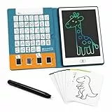 Zazu LCD Zeichentablet Kinder 8,5 Zoll mit 40 Vorlagenkarten & Stift – Maltablet mit Löschfunktion und Sperrtaste – Kreatives Lernspielzeug für Zuhause & unterwegs