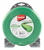 Makita E-02711 Mähfaden rund 2,0 mm x 126 m Round Trim Trimmerfaden, Nylon, grün, für Rasentrimmer und Freischneider