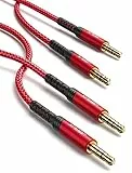 JSAUX [2Pack,1.8M] Aux Kabel 3.5mm Audio Kabel - Nylon Klinkenkabel für Kopfhörer, Samsung Galaxy S10 S9 S8, iPhone, Echo dot, Heim/KFZ Stereoanlagen, Smartphones, MP3 Player und mehr - Rot