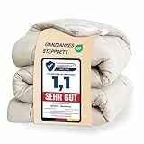 WAVVE Bettdecke 135x200 cm Ganzjahresdecke 4 Jahreszeiten, Steppdecke 300gsm Mikrofaser 135x200cm, Super Weiche Zudecke Schlafdecke Atmungsaktive 135 x 200, Beige