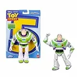 Mattel Disney Pixar Toy Story 5 Buzz Lightyear-Actionfigur, ca. 18 cm großer Space Ranger, 10 Bewegungspunkte, Playscale, filmgetreu, JKV15