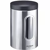 Westmark Vorratsdose mit Deckel & Fenster - ø 13 cm - BPA-freier Küchen Organizer - 100% rostfreier Edelstahl - in 3 Größen erhältlich (2300 ml)