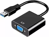 GERUI USB auf VGA Adapter,USB 3.0/2.0 zu VGA Adapter Konverter,HD 1080P Video Grafikkabel Konverter für PC, Laptop HDTV TV kompatibel mit Windows 7/8/8.1/10
