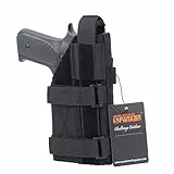 EXCELLENT ELITE SPANKER Taktische verstellbare Pistolenhalfter für M1911 G17 G18 G19 G26 G34 XD-45acp CZ P-10C(Schwarz)