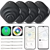 Smart Tag, Bluetooth Tracker kompatibel mit Apple „Find My“ und Android „Find Hub“, Bluetooth Schlüsselfinder IP67 wasserdicht, Anti-Verlust-Tag für Schlüssel/Gepäck/Koffer/Taschen, 4er Pack