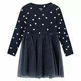 NAME IT Mädchen Nmfnadja Ls Dress Noos Keid, Blau, 86 EU