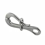 BCOMFY 1 Stück 316 Edelstahl 100 mm Pelikan-Haken und Öse mit Schnellverschluss-Kranhaken for Segelboot-Yacht-Zubehör