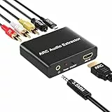 HDMI ARC Audio Extraktor,192KHz DAC Wandler mit Digital Optical TOSLINK SPDIF/Coaxial and Analog 3.5mm L/R Stereo Koaxial SPDIF Audio Adapter mit HDTV Soundbar Amplifier
