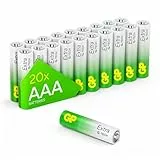 GP Extra Alkaline Batterien AAA Longlife leistungsstark mit Neuer G-TECH Technologie | Micro Batterien LR03 1,5V | Pack mit 20 Stück AAA Batterien