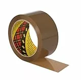 Scotch Verpackungsklebeband Classic, Starkes Paketklebeband, Packband, 3 Rollen, 50 mm x 66 m, Braun
