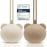 CAJA Schnullerbox 2er Set Schnulleraufbewahrung Silikon BPA frei hygienische Aufbewahrung für Babys und Kleinkinder Panda Design hochwertiges Baby Zubehör Geschenk zur Geburt und Baby Erstausstattung