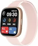 TOOBUR Smartwatch Damen mit Telefonfunktion und Alexa, 1.83' Fitness Tracker mit Herzfrequenz Schlaf, Fitnessuhr mit Schrittzähler IP68 Wasserdicht, Sportuhr kompatibel mit Android iOS Nylon