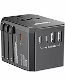 LENCENT 70W Reiseadapter Weltweit, Universal Reisestecker Weltreise Adapter mit 2 USB A und 3 USB C, Internationaler Steckdosenadapter für Japan Thailand USA England Australien(Typ A/B/G/I/D/I/L/M/N)