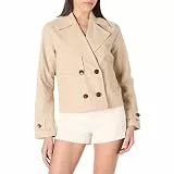 The Drop Mara Cropped Trench für Damen, Hummus, Größe XS