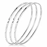 Lusofie Armreif Silber Aus Sterlingsilber Armband Silber 925 Damen– Eleganter Glänzender Stern-Armbänder Geschenk Für Mama Ehefrau Zum Valentinstag Oder Muttertag