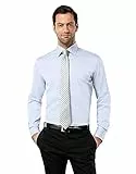 Vincenzo Boretti Herren Hemd Umschlagmanschette bügelfrei 100% Baumwolle Slim-fit Uni hellblau 41-42