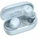 TOZO A1 In-Ear Kopfhörer Kabellos Bluetooth 5.3 mit 2 Mikrofonen für KI-Anrufe, App-Steuerung, 30 Std. Wiedergabe, IPX5 Wasserdicht, Tiefer Bass, Leicht und Bequem für kleine Ohren – Blau