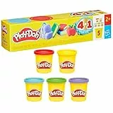 Play-Doh 5er-Pack Schulspaß Set, 85g-Dosen, Vorschulspielzeug für Kinder ab 2 Jahren, Schulpreise, Spielknete, zum Kneten & Spielen