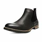 Bruno Marc Herren Chelsea Boots Stiefel Anzugstiefel Business Stiefeletten,Size 42,Schwarz,Philly-2