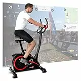 Christopeit Heimtrainer Fahrrad Ergometer AL 2 S Digital, bis 150kg, 24 Widerstandsstufen, 9kg Magnet-Bremssystem, leise, Soft-Touch-Computer, Handpulssensoren, Tablet-Halterung, Black Edition
