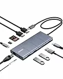 Anker 565 11-in-1 USB-C Hub, Docking-Station mit 10 Gbps USB-C & USB-A Datenports, 4K HDMI, DisplayPort, 85W PD, 2 USB 2.0 Daten, Ethernet, AUX, microSD & SD, Für MacBook Pro und mehr