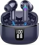Renimer Bluetooth 5.3 Kopfhörer, HD Mic Stereo HiFi, 2025 Wireless In-Ear Kopfhörer 40H LED Display Kopfhörer Sport IP7 Wasserdicht Touch Control, Kabellose Kopfhörer für Android/iOS