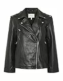 Y.a.s Damen Yasane Ls Leather Jacket Noos, Black, Numeric_42