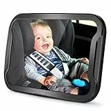 Vinabo Baby-Autospiegel, Bruchsicherer Babyspiegel, um 360° Verstellbarer Autospiegel, Baby-Rücksitzspiege - Geeignet für Allerlei Kopfstützen