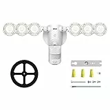 SANSI 45W LED Strahler mit Bewegungsmelder Außen, 6000 Lumen, 5000K Tageslichtweiß Sicherheitslicht, Superhell Außenleuchte, IP65 Wasserdichtes Einstellbar Flutlicht, Weiß
