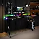 X Rocker Lumio RGB - Gaming Schreibtisch mit Beleuchtung & App-Steuerung (XL)