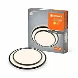 LEDVANCE ORBIS BERLIN LED-Deckenleuchte 300mm, schwarz, 16W, 2000lm, warmweiße Lichtfarbe, sehr homogene Lichtverteilung, lange Lebensdauer, fest verbautes LED-Modul, rund, IP20 Schutzklasse, 3000K