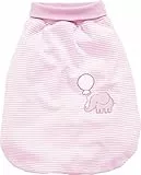Schnizler Baby Schlafsack, Strampelsack Elefant mit elastischem Umschlagbund, Gr. One Size, Rosa (Rosa 14)