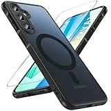 OWKEY für Samsung Galaxy A16 5G Hülle, Magnetisch Samsung A16 4G/5G Handyhülle für MagSafe mit Schutz Glas Dünn Militärschutz Schutzhülle Case für Samsung Galaxy A16 (Schwarz)