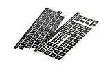 Lacerto® | 15x15mm - Deutsches Aufkleberset für PC & Laptop Tastaturen inkl. Zusatztasten & Ziffernblock | Farbe: Schwarz