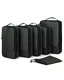 Kompressions-Packwürfel, BAGSMART 6er-Set Packwürfel für Handkoffer, Kompressions-Reiseverpackungsutensilien für Koffer-Organizer-Taschen-Set, langlebige Reisewürfel für Gepäck