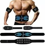 TERVON EMS Bauchmuskeltrainer, Bauchmuskeltrainer Elektrisch mit 10 Modi 30 Intensitäten, EMS Trainingsgerät für Bauchmuskel Muskelaufbau, Nzeige des Kalorienverbrauchs, Geschenke für Männer Frauen
