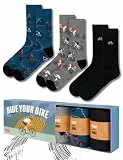 soxo Sport Socken Herren Geschenke Für Männer Lustige Geschenk Sommer Socks Men 3 Paar 40-45 Bike 3 Paar