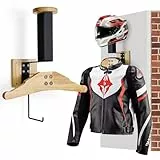 GOURDBRO Helmhalterung Wand - Motorrad Garderobe mit Hacken für Handschuhe und Jacke - Stabile Motorradbekleidung Ständer für Taktische Weste Platte Träger - Platzsparend Fahrradhelm Halter